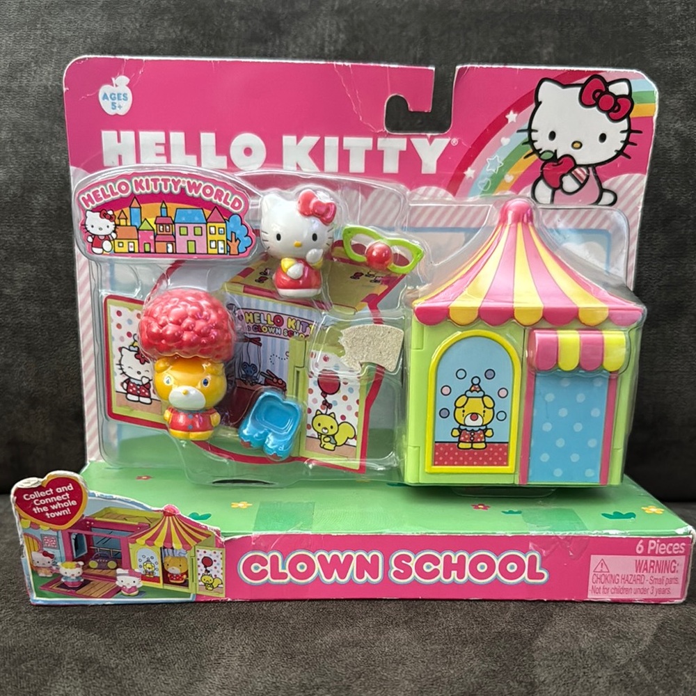Hello Kitty World Clown School Playset, New, Rare!